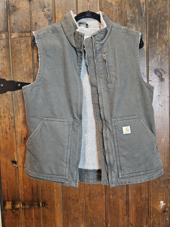 Carhartt Jackets & Blazers - Carhartt Sherpa-Lined Utility Vest in Olive